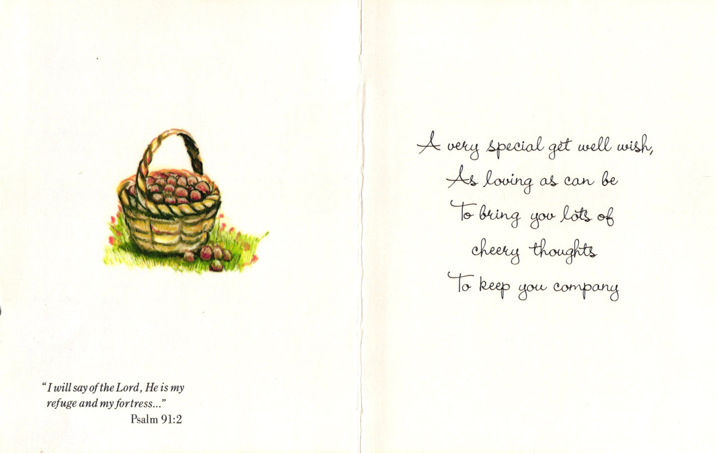 Get Well Soon - Rainy Fall Day - Vintage Greeting Card - 1979 Little Helpers