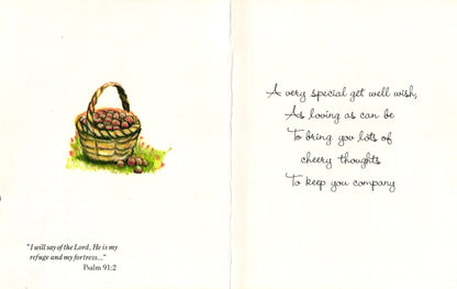 Get Well Soon - Rainy Fall Day - Vintage Greeting Card - 1979 Little Helpers