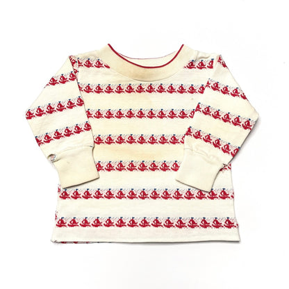 Sailboat Pattern Long Sleeve Shirt *Damage* 9M