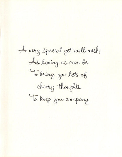 Get Well Soon - Rainy Fall Day - Vintage Greeting Card - 1979 Little Helpers