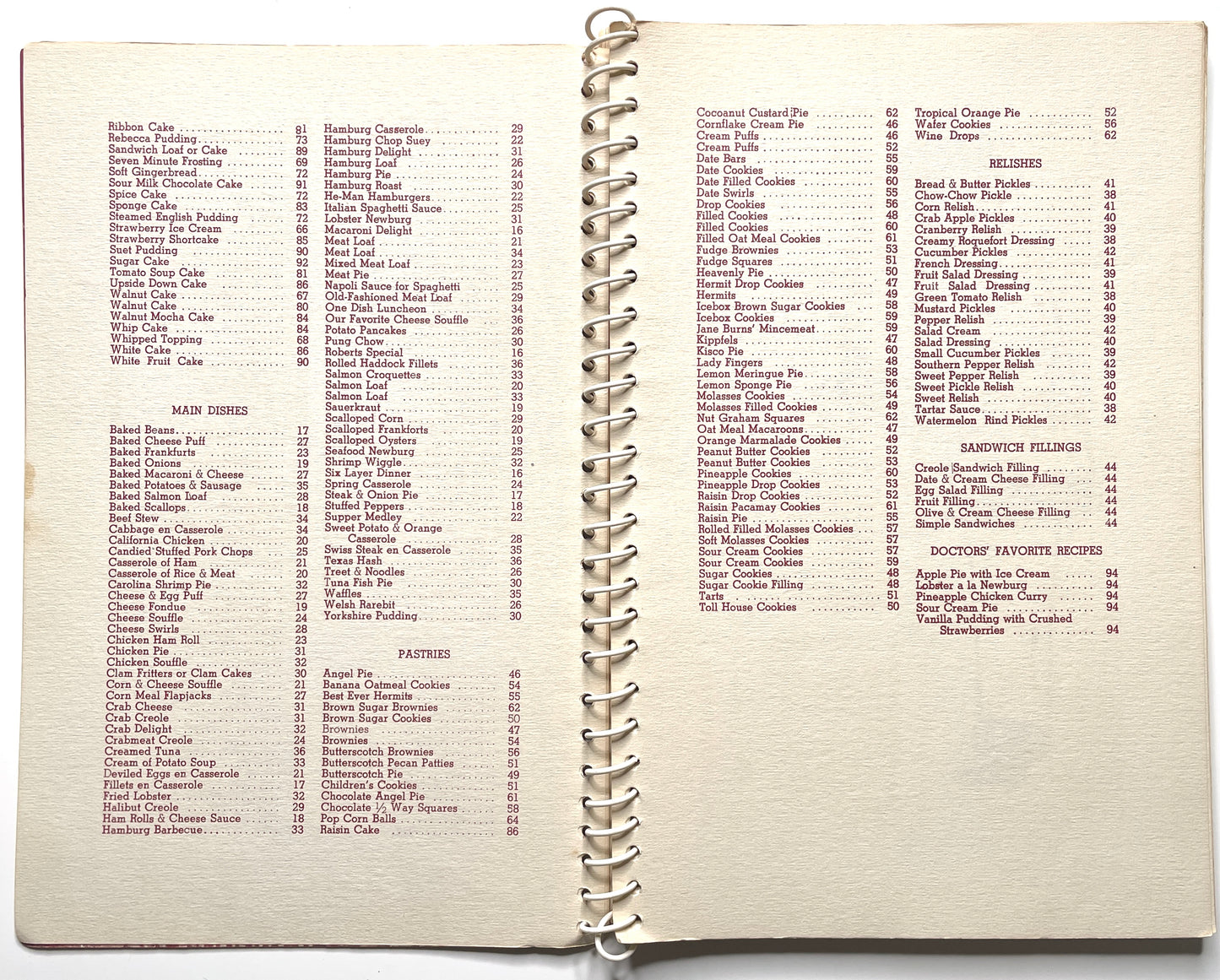 The Edward Little Band: Recipes in Rhythm Cookbook Auburn ME - 40s Vintage Illustrated Spiral Bound Recipe Book