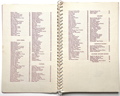 The Edward Little Band: Recipes in Rhythm Cookbook Auburn ME - 40s Vintage Illustrated Spiral Bound Recipe Book