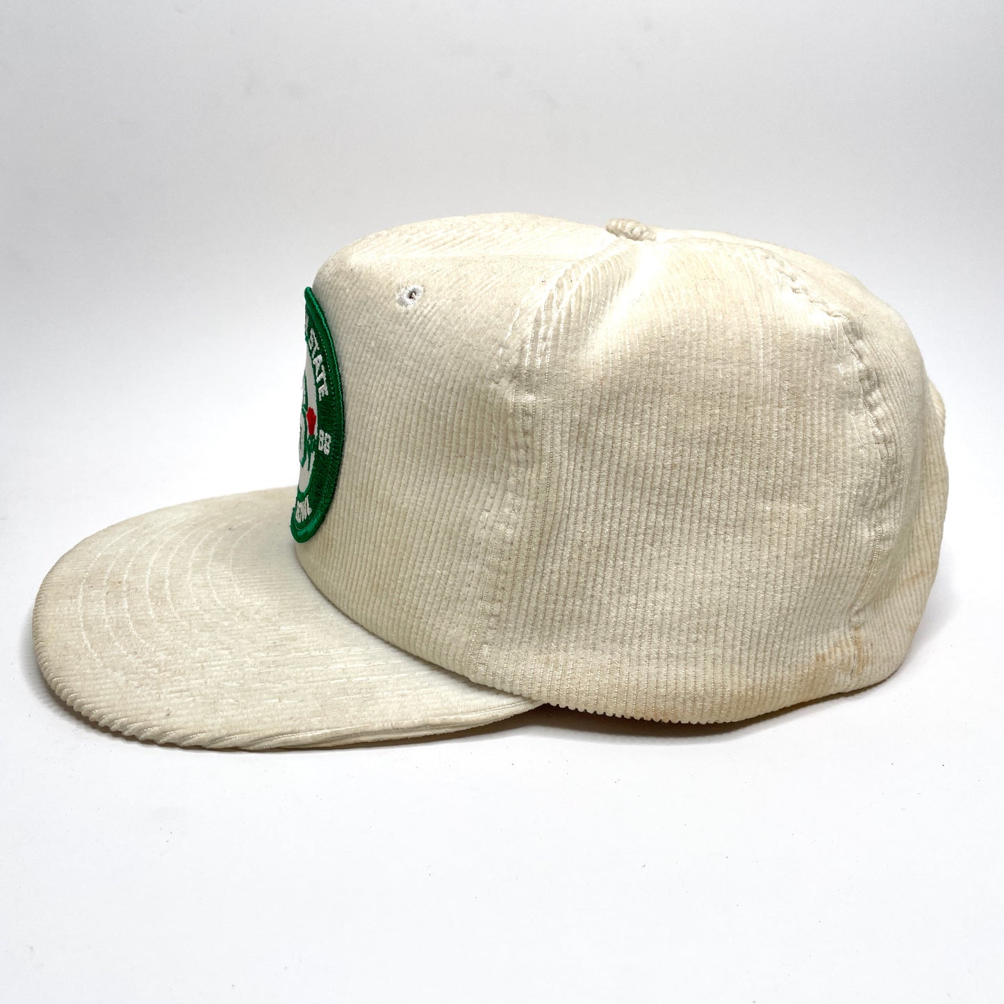 Michigan State Rose Bowl 1988 Corduroy Vintage Snapback Hat - White