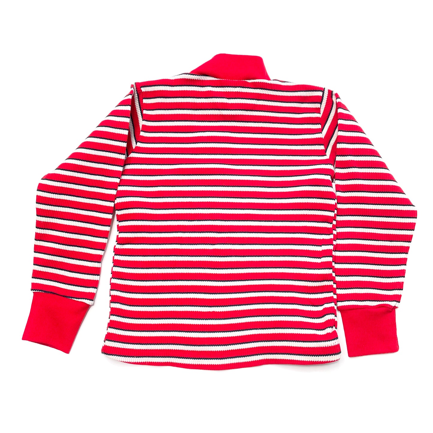 Red Striped Thermal Turtleneck Long Sleeve T-Shirt 2T