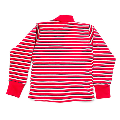 Red Striped Thermal Turtleneck Long Sleeve T-Shirt 2T