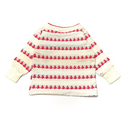 Sailboat Pattern Long Sleeve Shirt *Damage* 9M