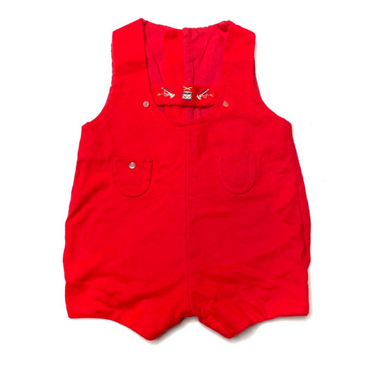 Musical Instruments Embroidery Red Onesie Romper *Damage* 9M
