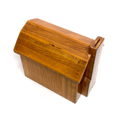 Vintage Handcrafted Wooden House Bank (Restoration)