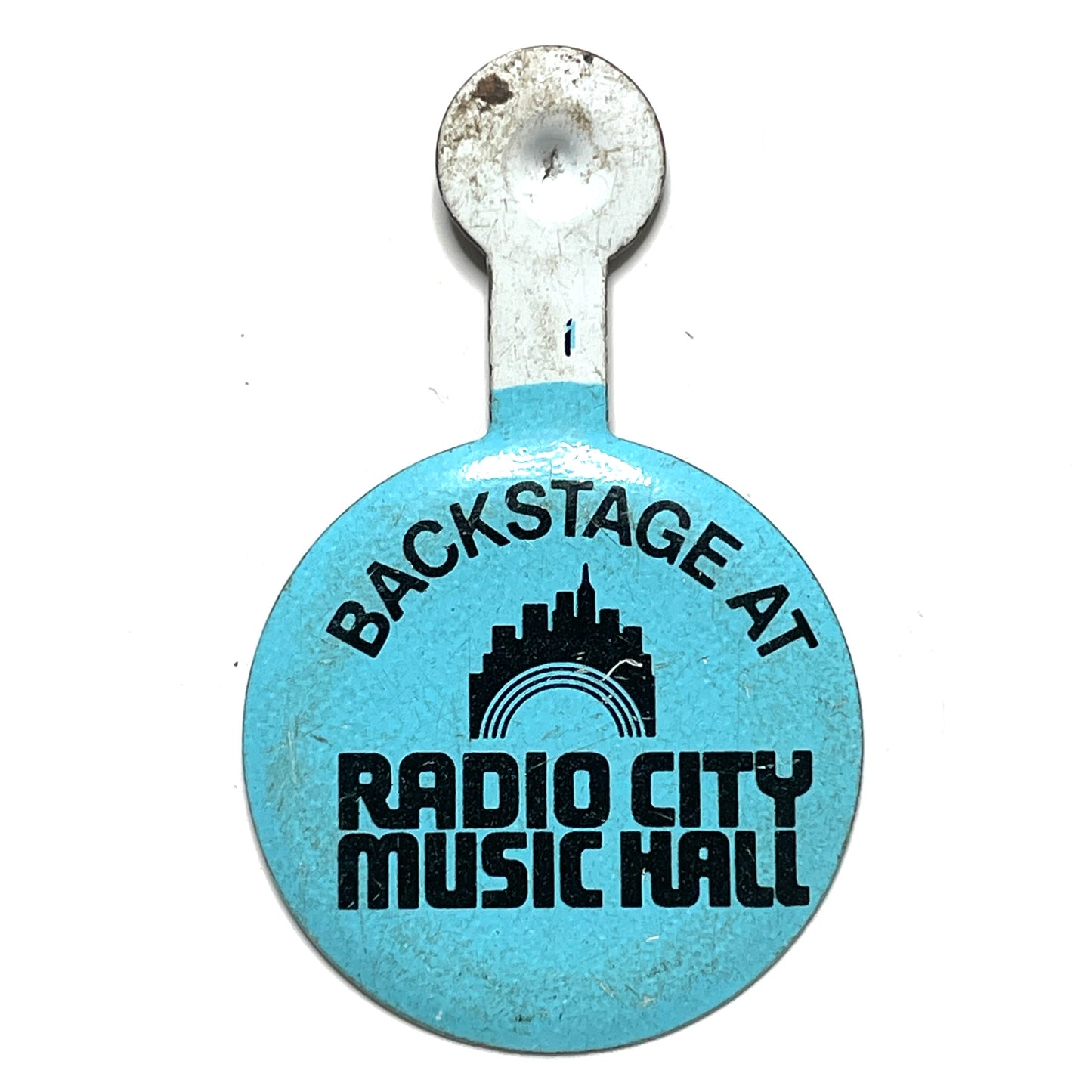 Radio City Music Hall - Vintage Metal Tab Button 1"