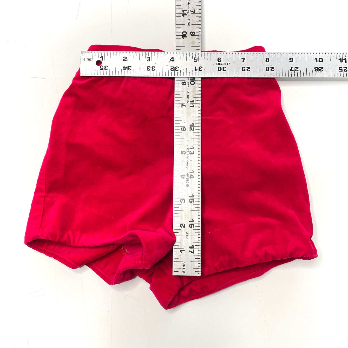 Red Velveteen Two-Piece Lounge Wear Pajamas 2T