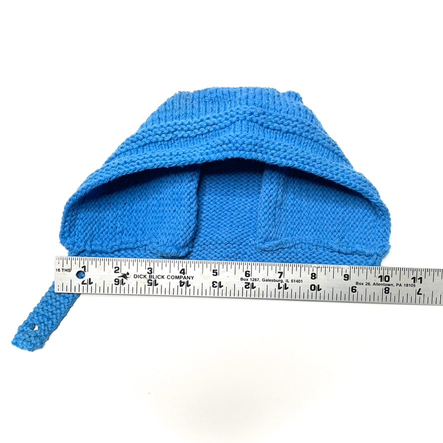 Handmade Blue Knit Bonnet