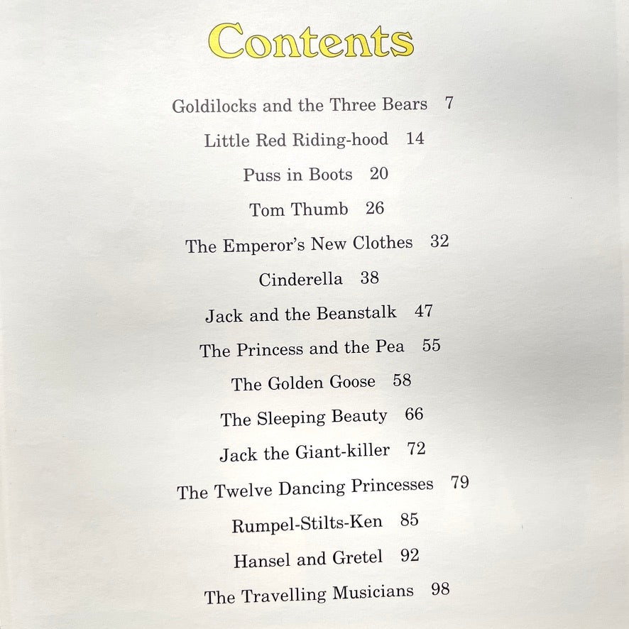 Treasury of Fairy Tales 1986 Illustrated Hardcover Book