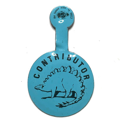 Museum of Natural History Contributor - 60s Vintage Metal Tab Button 1"