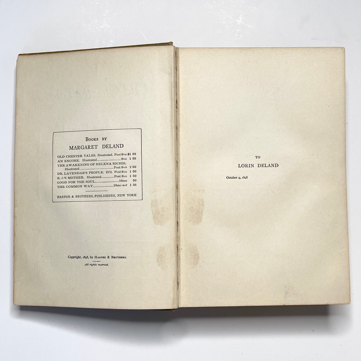 Old Chester Tales by Margaret Deland 1898 New England Short Stories - Antique Hardcover Illustrated