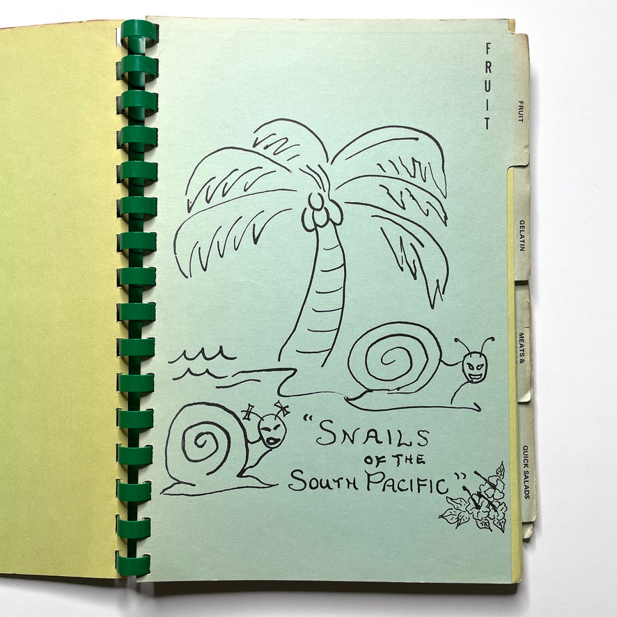 St. John's Divine Salads 1981 Tumon Bay, Guam, Mariana Islands - 80s Vintage Spiral Bound Illustrated Recipe Book