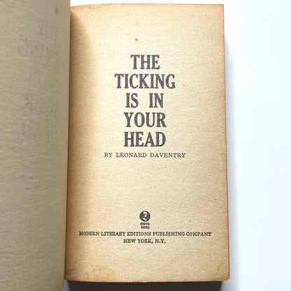 The Ticking is in Your Head by Leonard Daventry (1969) - Vintage 60s Sci-Fi Paperback Book