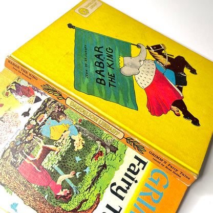 Grimm's Fairy Tales & Babar The King 1955 Illustrated Dandelion Book