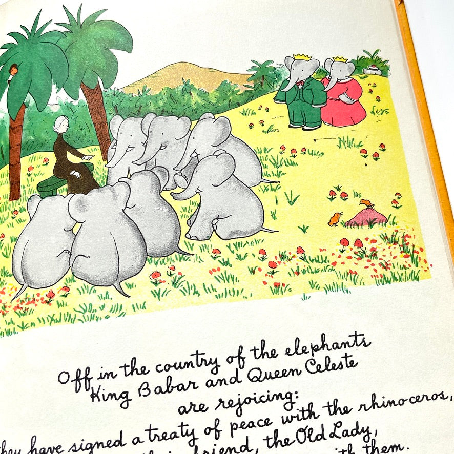 Grimm's Fairy Tales & Babar The King 1955 Illustrated Dandelion Book