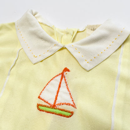 Sailboat Appliqué Yellow Top NB