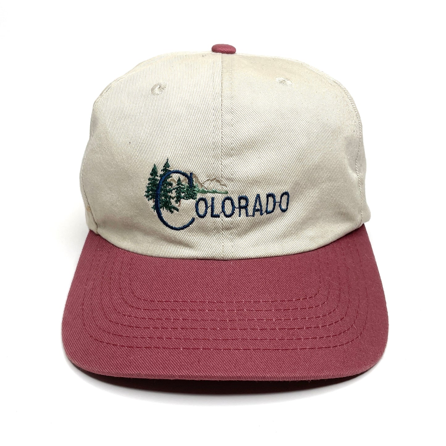 Colorado Souvenir Canvas Vintage Strapback Hat - Beige