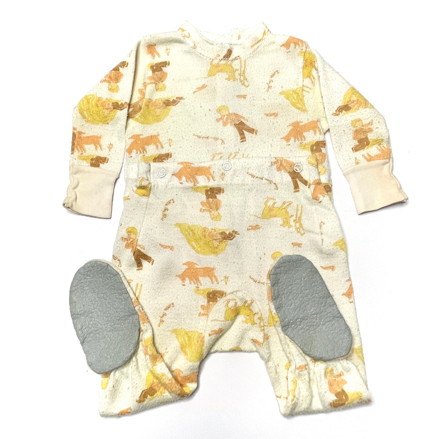 Farm Print Two-Piece Footed Pajamas 12M