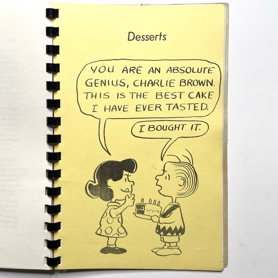 Snoopy & Peanuts "Pot Pourri" Cookbook - 60s Vintage Illustrated Spiral Bound Recipe Book