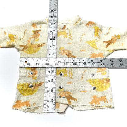 Farm Print Two-Piece Footed Pajamas 12M