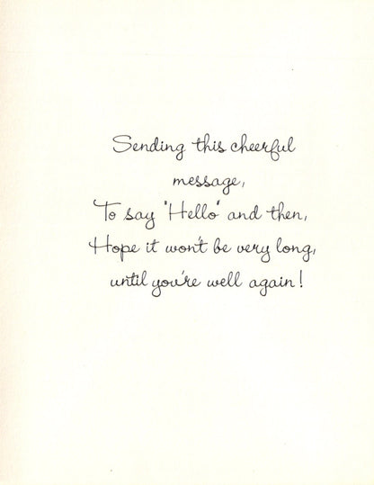 Get Well Soon - Mandolin in Autumn - Vintage Greeting Card - 1979 Little Helpers