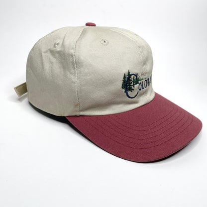 Colorado Souvenir Canvas Vintage Strapback Hat - Beige