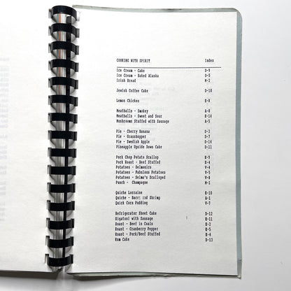 Cooking With Spirit Cookbook New London CT - 80s Spiral Bound Illustrated Recipe Book