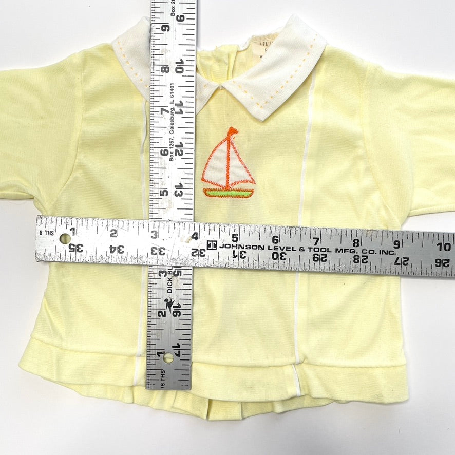Sailboat Appliqué Yellow Top NB