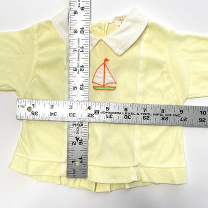 Sailboat Appliqué Yellow Top NB