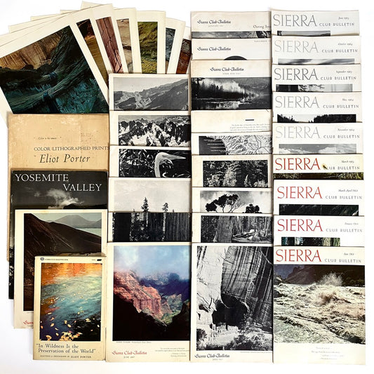 Sierra Club Bulletin Mags, Books + Prints Huge Lot Vintage 60s Nature Photos & Writing
