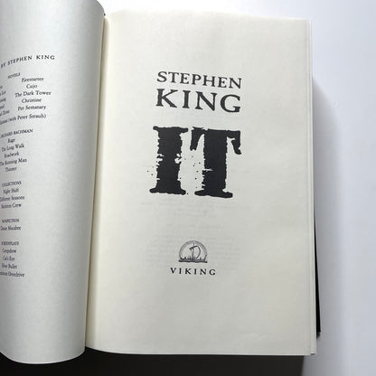 It Stephen King Hardcover Book *1st Edition, 10th Print* 1986 Viking