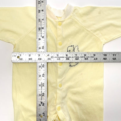 Skunk Embroidery Yellow Footed Sleeper 3-6M