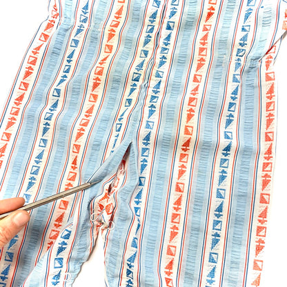 Sailboat Geometric Pattern Blue Jumpsuit *Damage* 18M