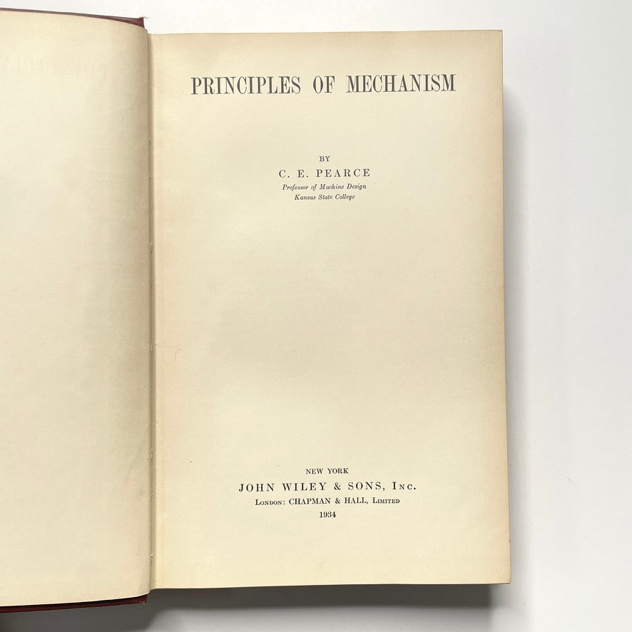 Principles of Mechanism 1934 Illustrated Hardcover Book