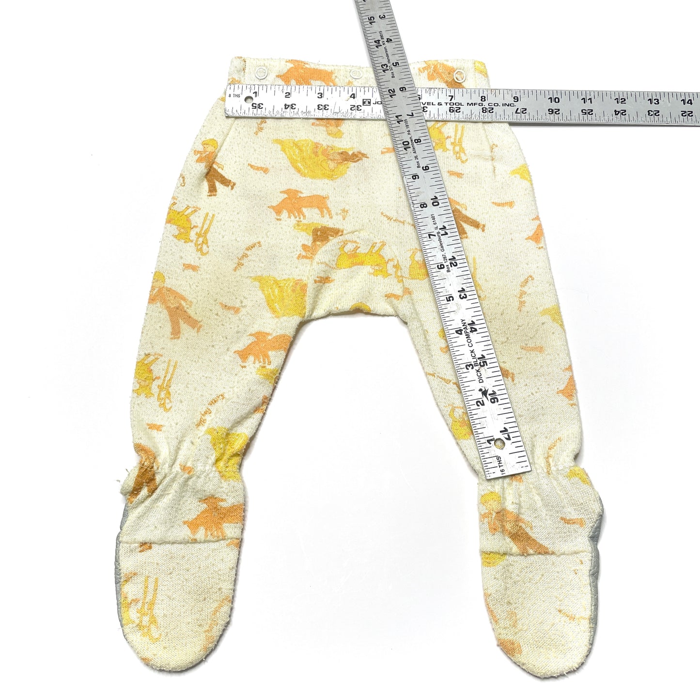 Farm Print Two-Piece Footed Pajamas 12M