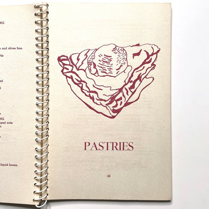 The Edward Little Band: Recipes in Rhythm Cookbook Auburn ME - 40s Vintage Illustrated Spiral Bound Recipe Book