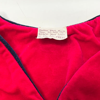 Red Velveteen Two-Piece Lounge Wear Pajamas 2T