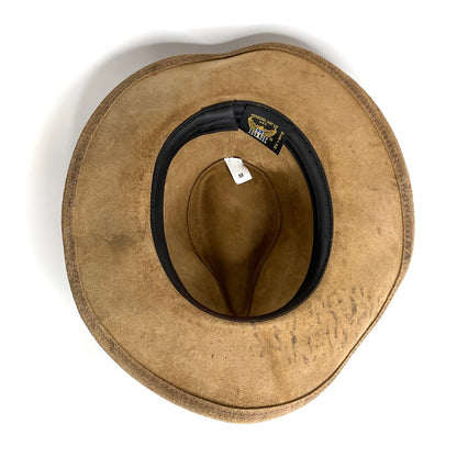 Coyote Leather Henschel Hat Brown Outdoor Rugged Braided Band Mens M Vintage USA
