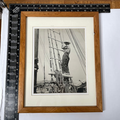 Fisherman Sailing Vintage New England Photo - Frame Size 12"x15"
