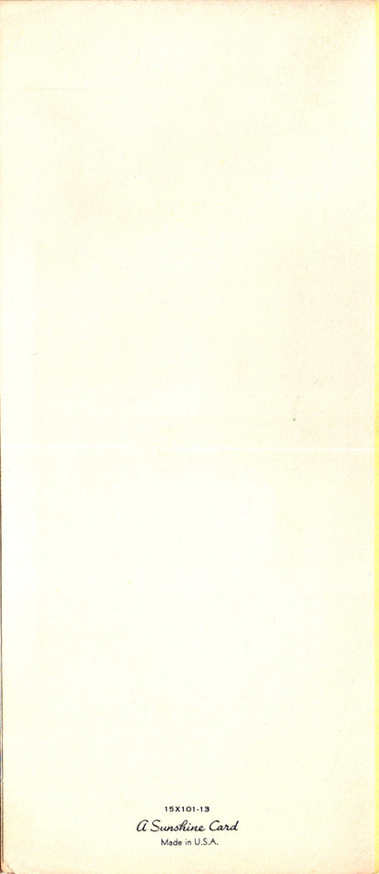 Get Well Soon - Victorian Grandfather Clock - Slim Vintage Greeting Card