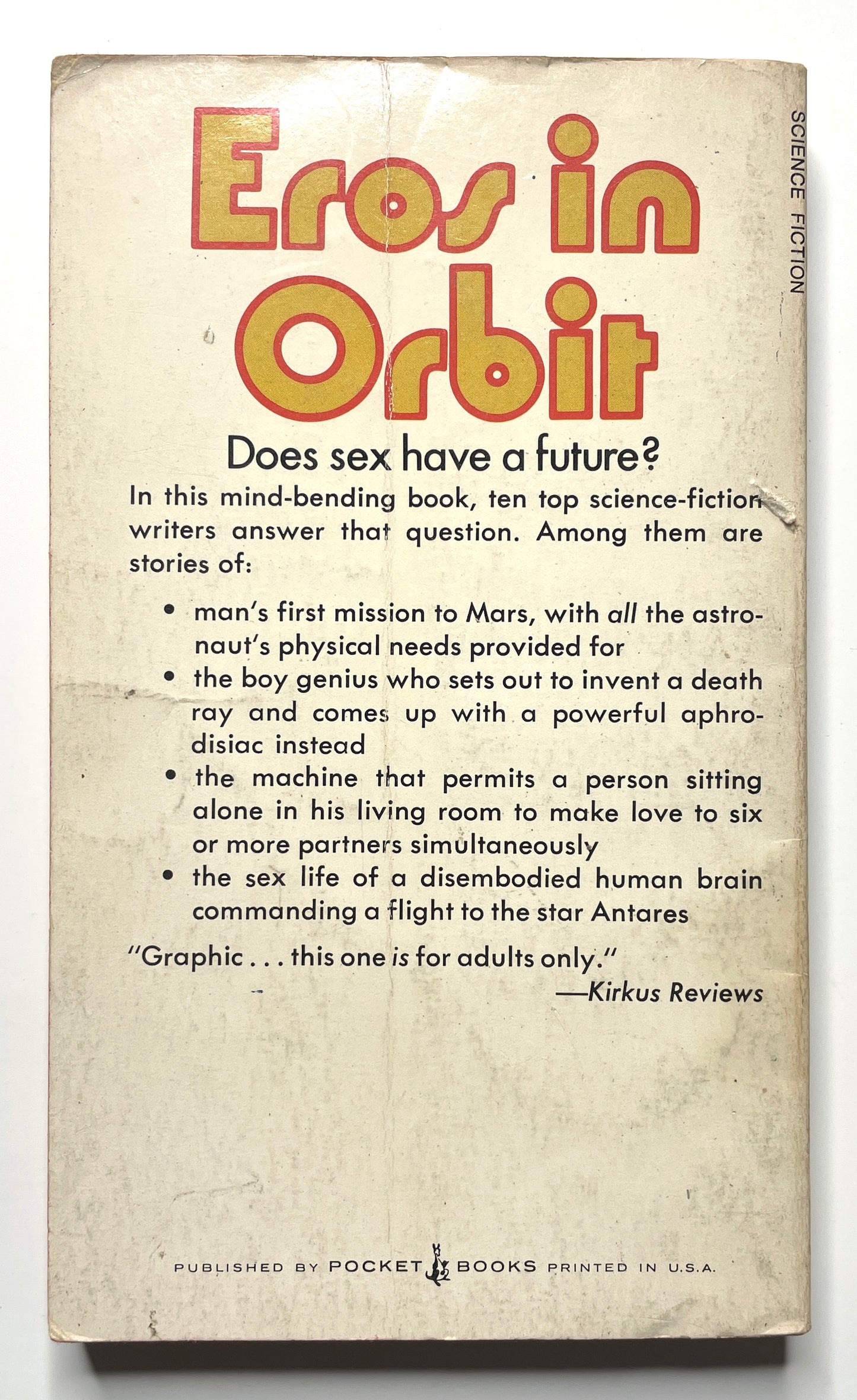 Eros in Orbit, Edited by Joseph Elder (1974) - Vintage 70s Erotic Sci-Fi Anthology Paperback Book
