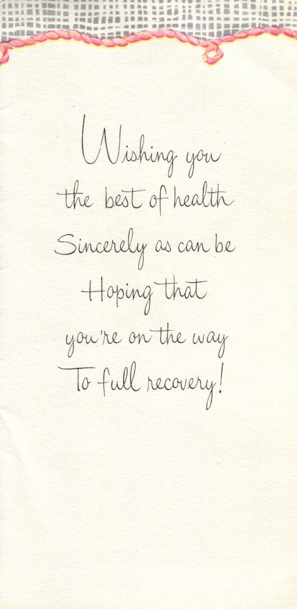 Get Well Soon - Flowers - Slim Vintage Greeting Card