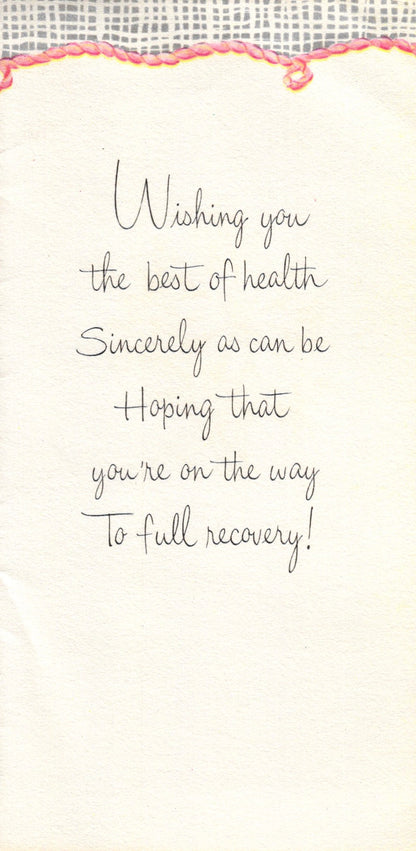 Get Well Soon - Flowers - Slim Vintage Greeting Card