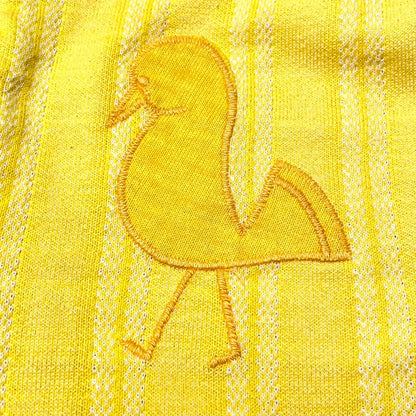 Bird Appliqué Yellow Zip Romper 12M